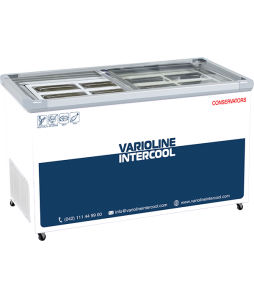 VARIOLINE INTERCOOL CONSERVATOR SLIDING GLASS FLAT SGF-505 WITH PANS (500 LITRE)