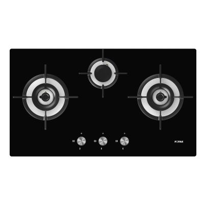 FOTILE GAS HOB 3 BURNERS SUPER FLAME GLASS TOP 78312