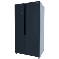 DOWLANCE SBS 600 Glass Door Inverter Black No Frost Refrigerator