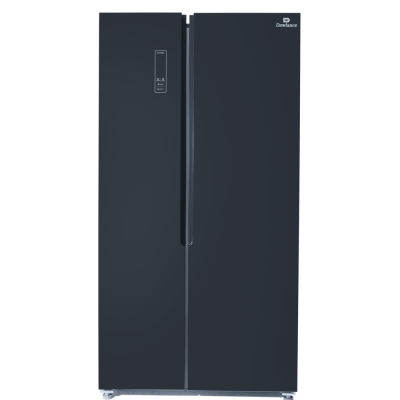 DOWLANCE SBS 600 Glass Door Inverter Black No Frost Refrigerator