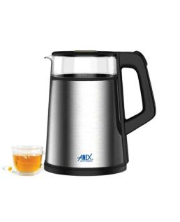 ANEX KETTLE 4066 1.5Ltr STEEL & GLASS BODY